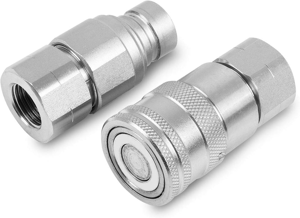 1/2 Flat Face Hydraulic Quick Connect Coupler Set E331