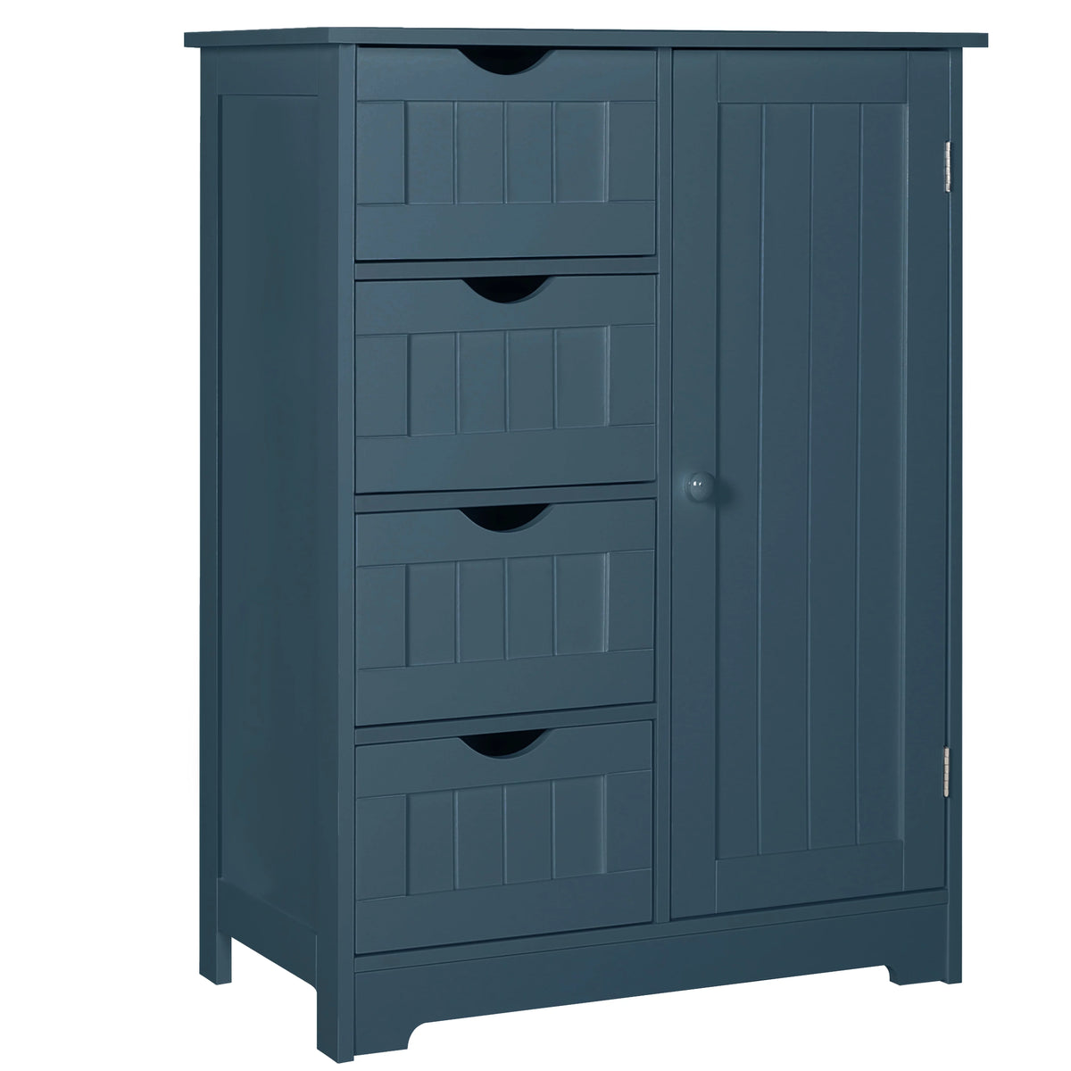 Blue Wooden Bathroom Floor Storage Cabinet with 4 Drawers and 1 Cupboard S919155
