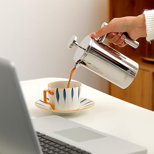 600ml Double-Wall Insulated Stainless Steel French Press B475592