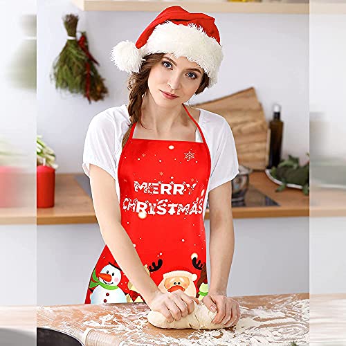 Christmas Apron, 3PCS Adjustable Kitchen Cooking Aprons C59043