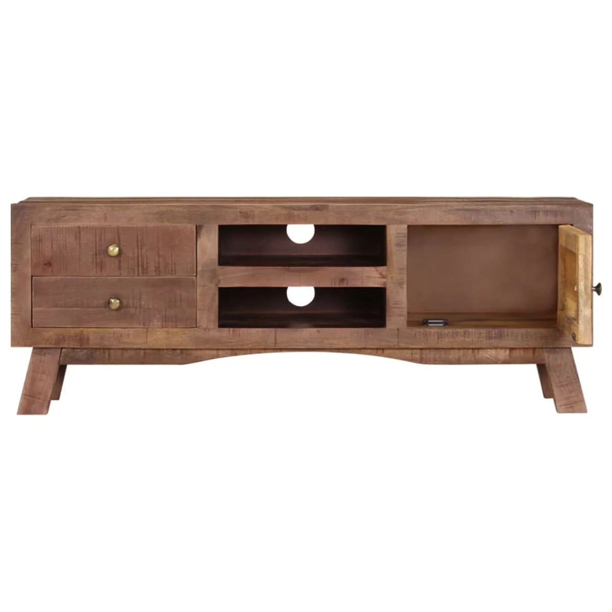 Rough Mango Wood TV Stand with 2 Drawers E32512