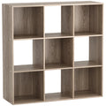 9 Cube 3 Tier MDF Bookshelf Brown X253