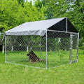 Large Outdoor Dog Kennel with Waterproof Cover and Lock U8587