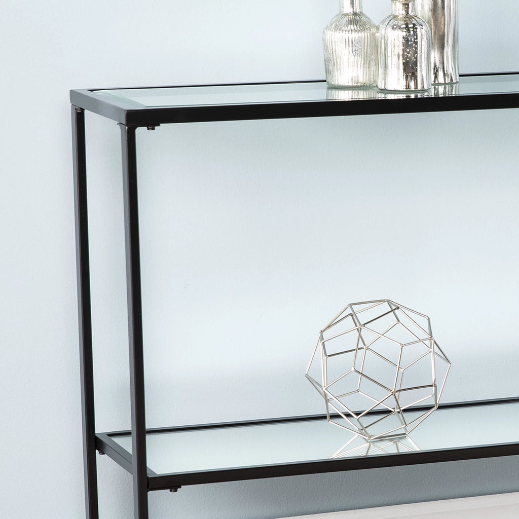 Black Narrow Console Table T8176