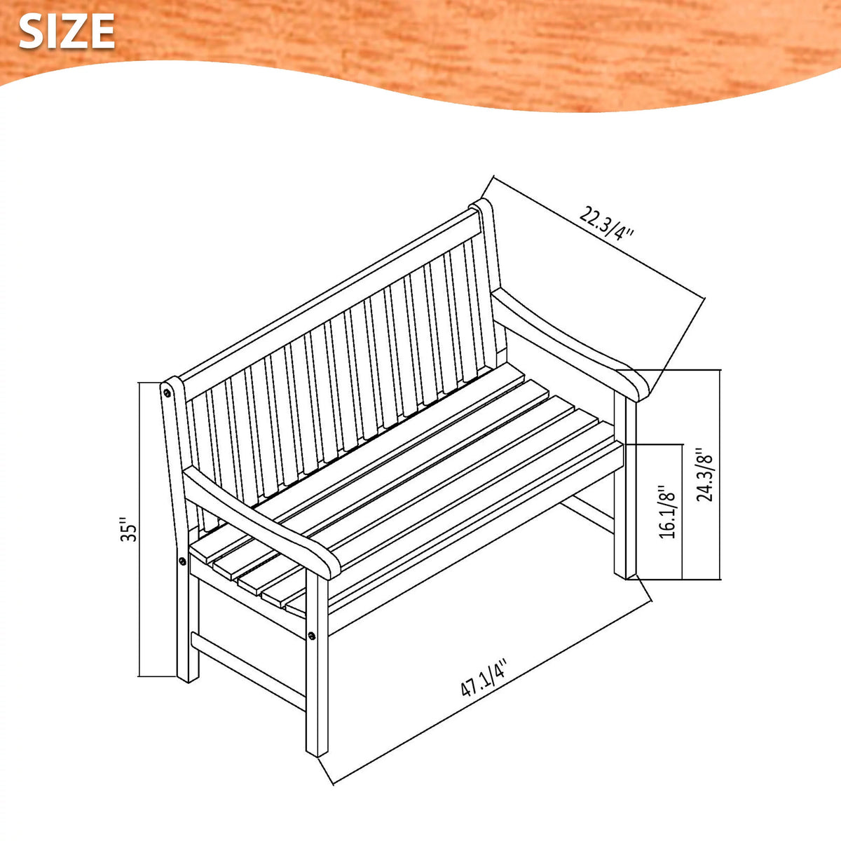 Solid Wood Rectangular Patio Dining Set Y860167