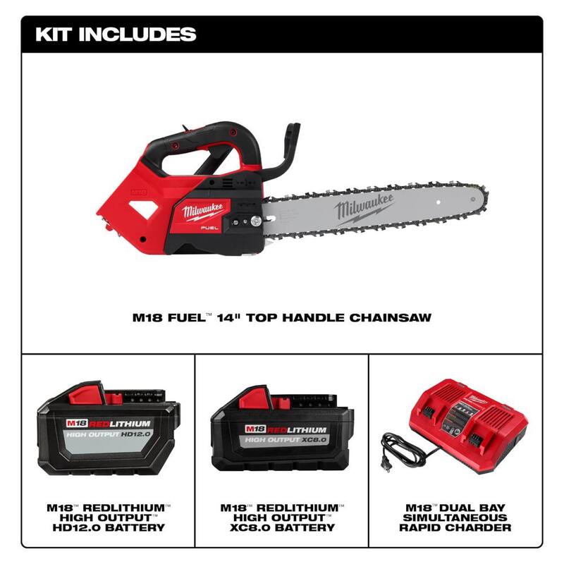 14 in. 18V Lithium-Ion Brushless Top Handle Chainsaw Kit C681164