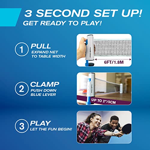 Portable Ping Pong Set with Retractable Net P290