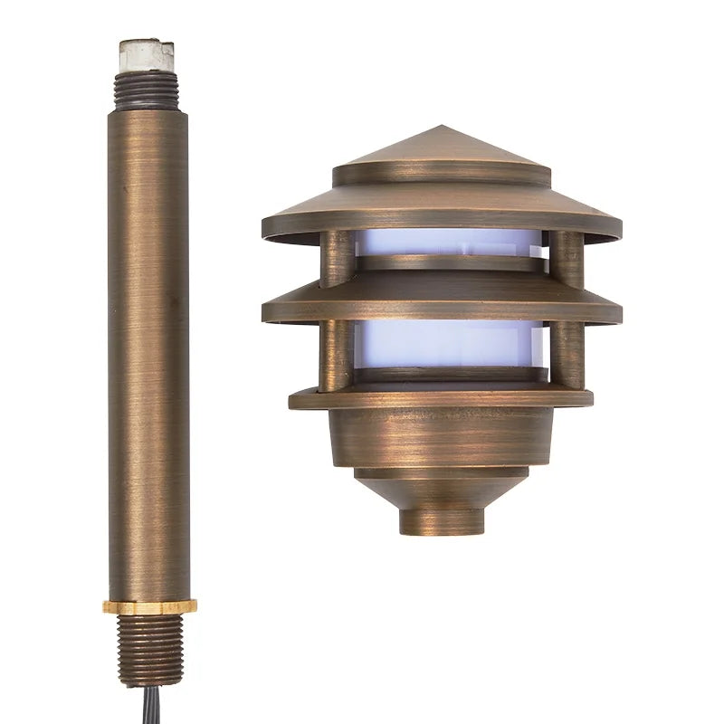 3-Tier Brass Path Light P430401