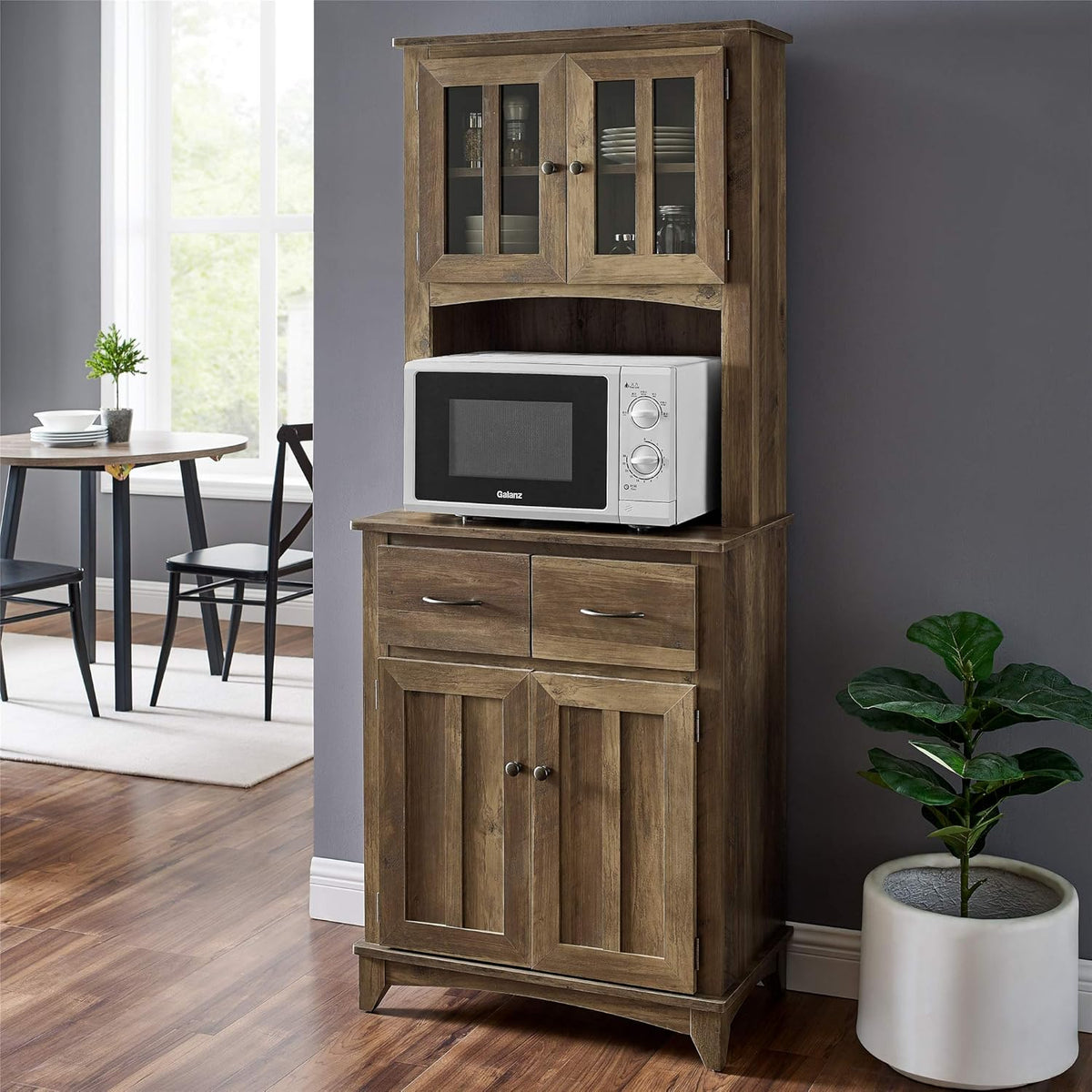 Microwave Storage Stand with Double Door Cabinets T191