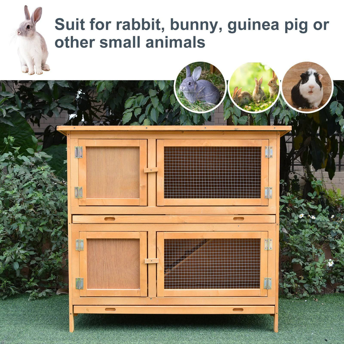 Solid Wood Rabbit Hutch P406