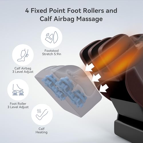 Black Full Body Airbags Massage Recliner with Zero Gravity I1101