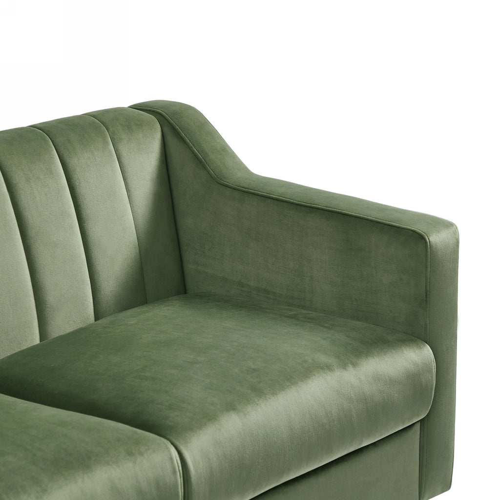 Green Velvet 3 Seats Sofa E1842