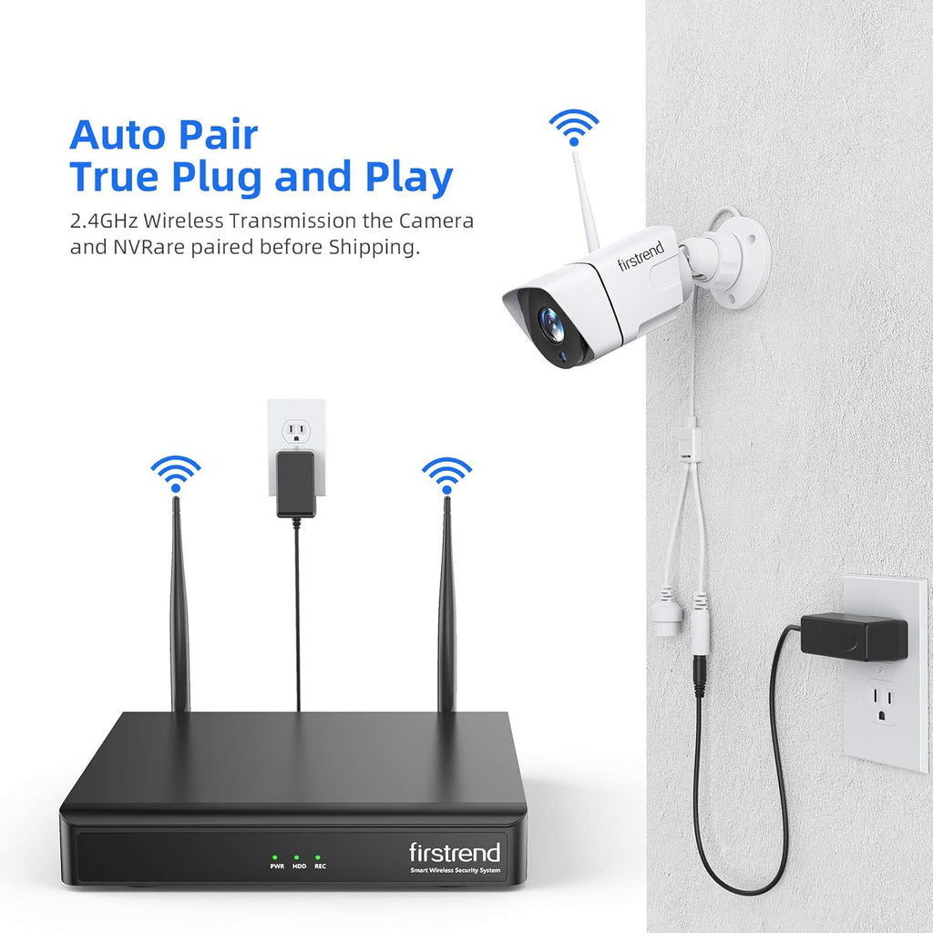 Wireless Security Camera System 8CH 1080P with 4pcs 1.3MP IP Camera N268