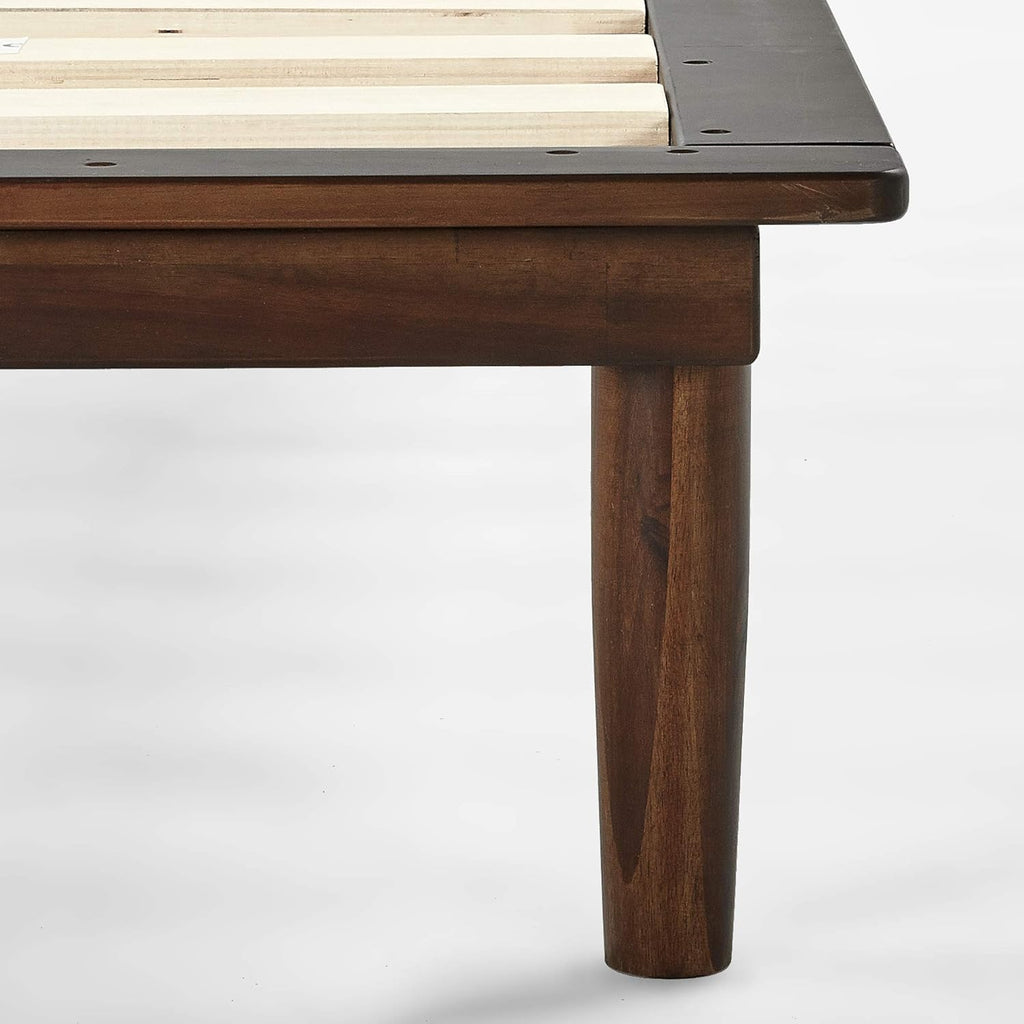 10 Inch Wood Platform Bed Frame with Wood Slat Support J9721