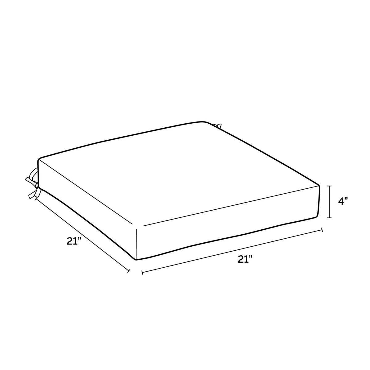 Ruby Red Outdoor Seat Cushion 21 x 21 S230