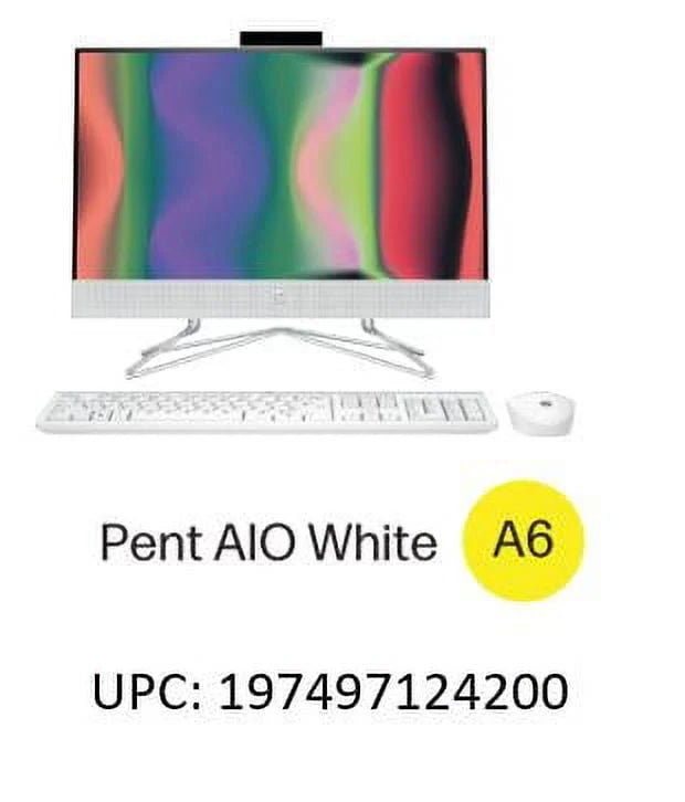 21.5 All-in-One PC, Intel Pentium, 8GB Memory, 128GB SSD, Windows 11 Home, White F856