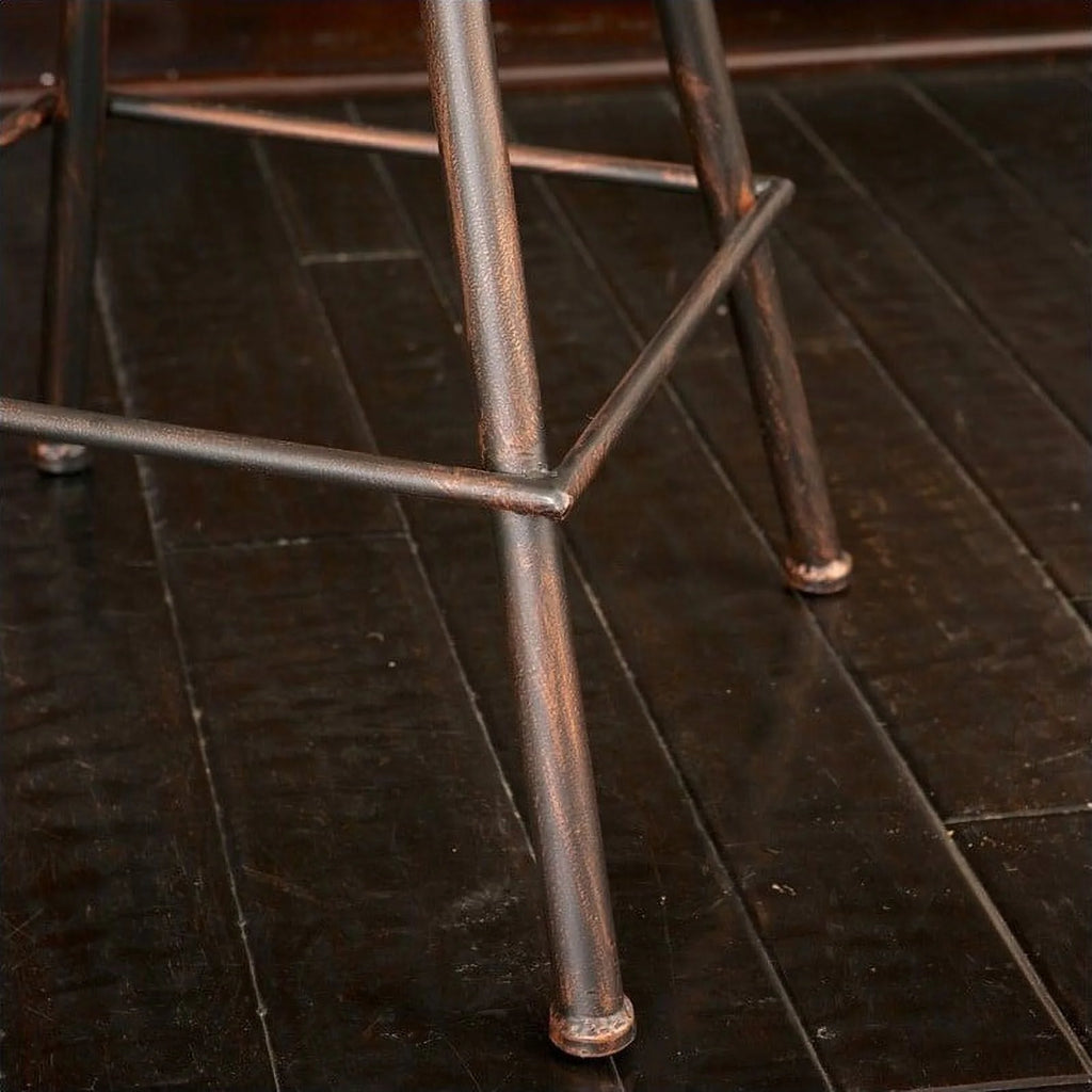 26" Copper and Silver Bar Stool N1177