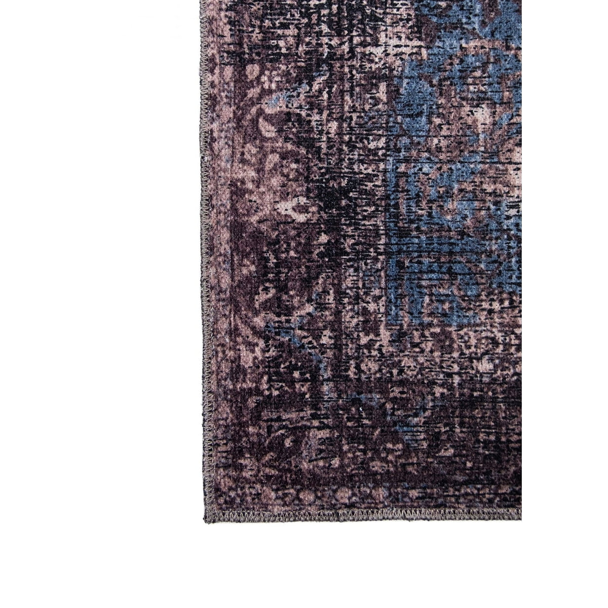 Blue Abstract Washable Area Rug 2' x 3' T6918