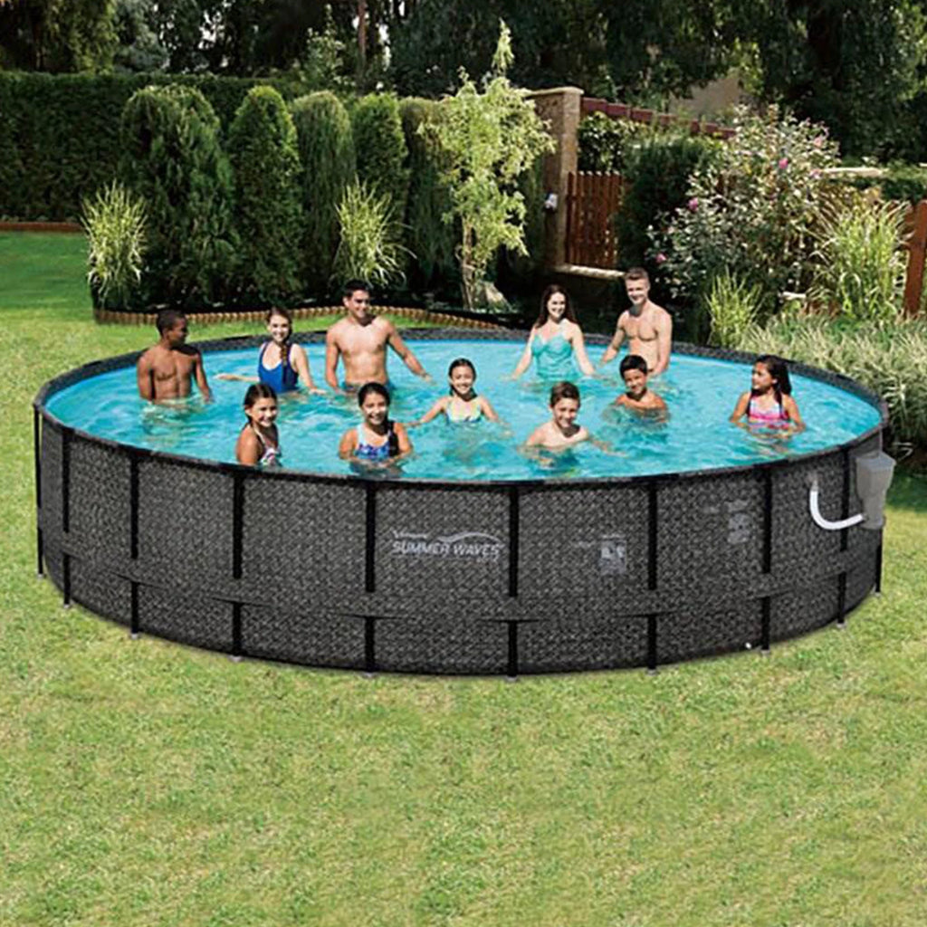 20ft x 48in Above Ground Frame Swimming Pool Set with Pump F202500