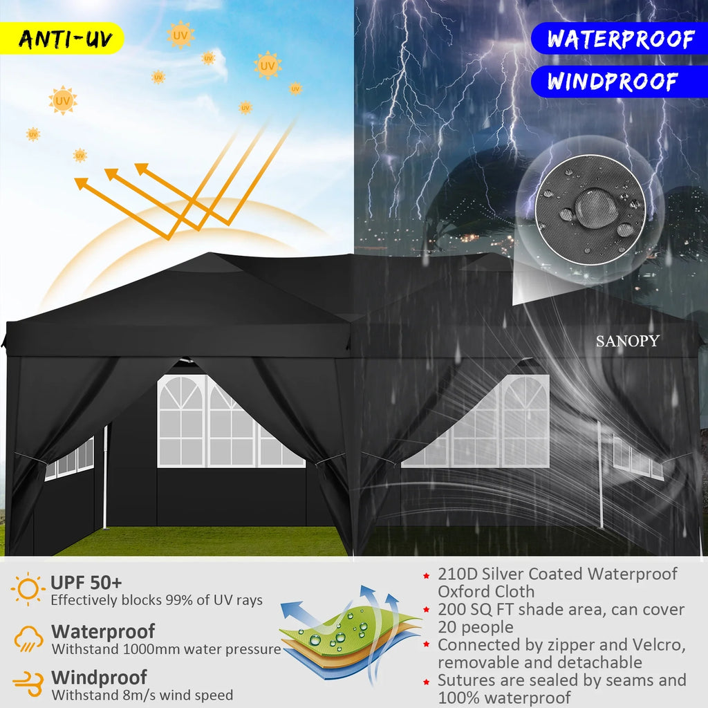 10' x 20' Pop Up Canopy Tent with Carrying Bag K852829
