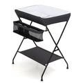 Folding Baby Changing Table with Storage Black B534197