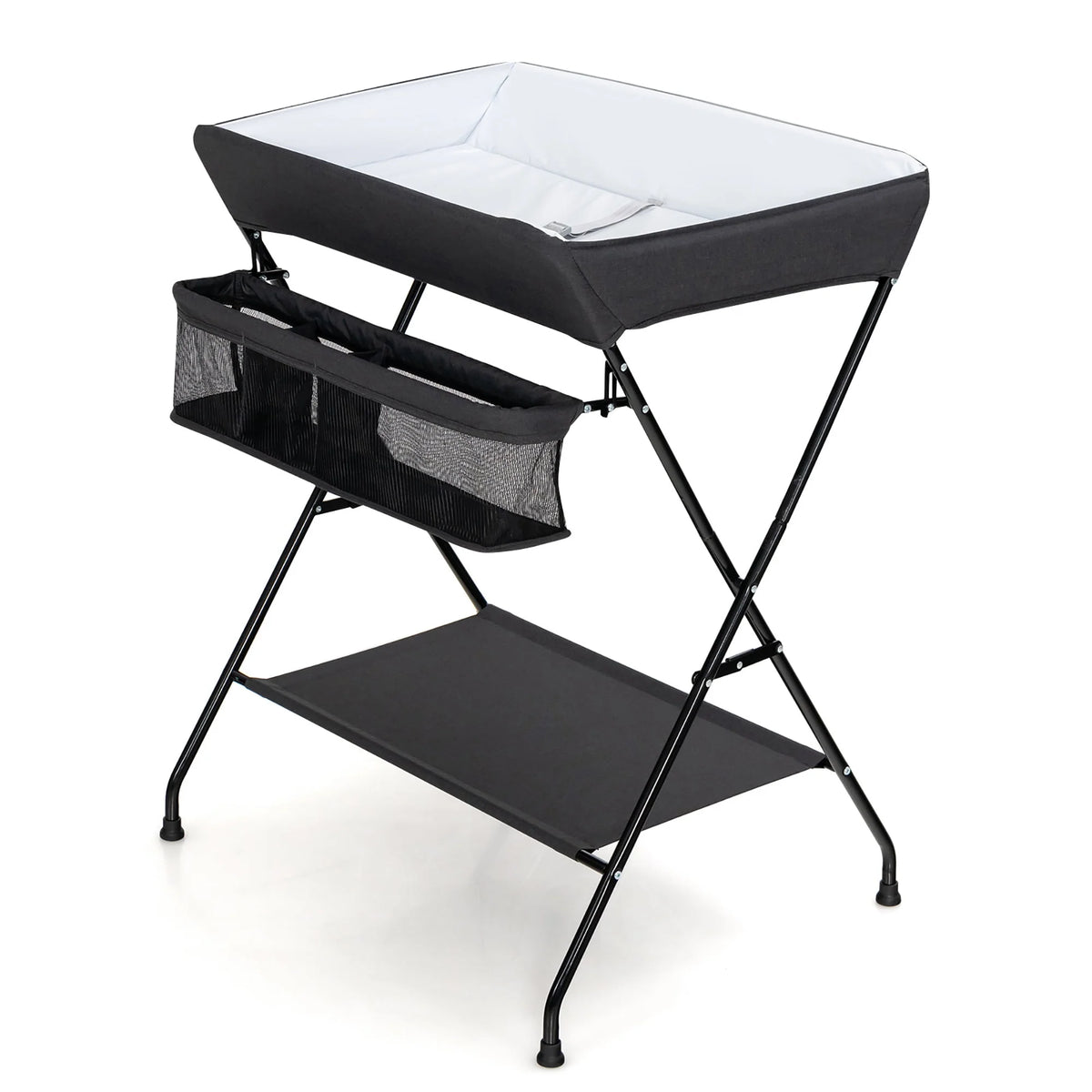 Folding Baby Changing Table with Storage Black B534197