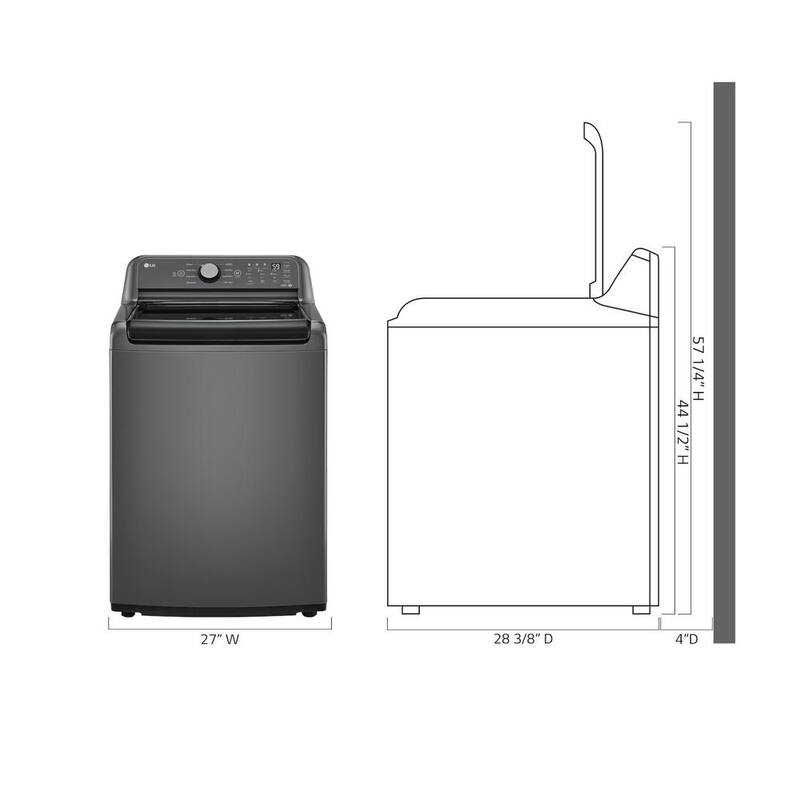 5.0 cu. ft. Top Load Washer in Middle Black J958