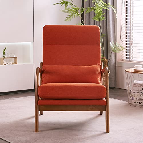 White Teddy Fleece Upholstered Accent Chair with Pillow H723