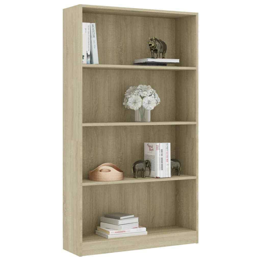 4-Tier Sonoma Oak Chipboard Book Cabinet H232