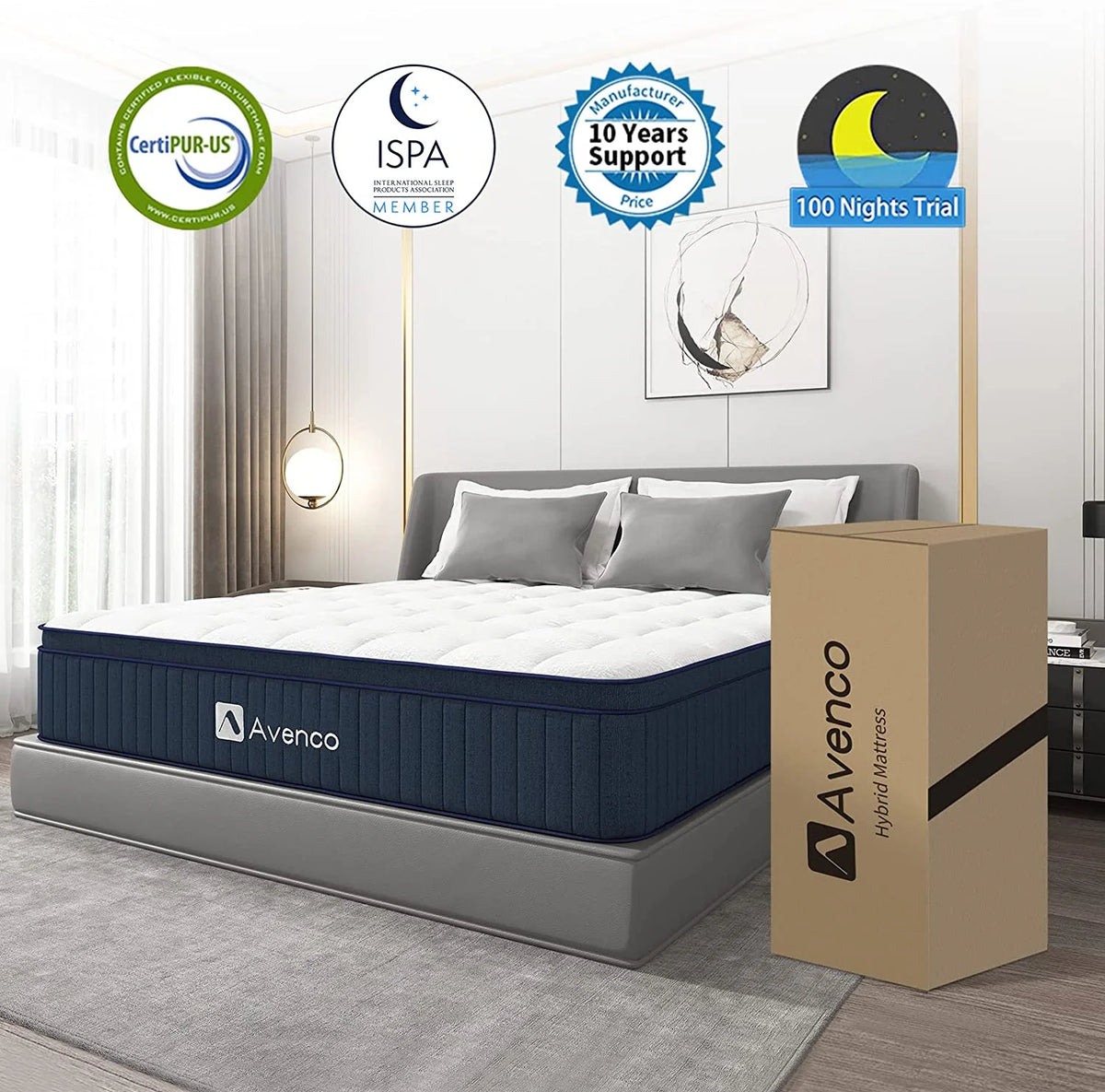 Full Size Gel Memory Foam Pocket Spring Hybrid Mattress G89009