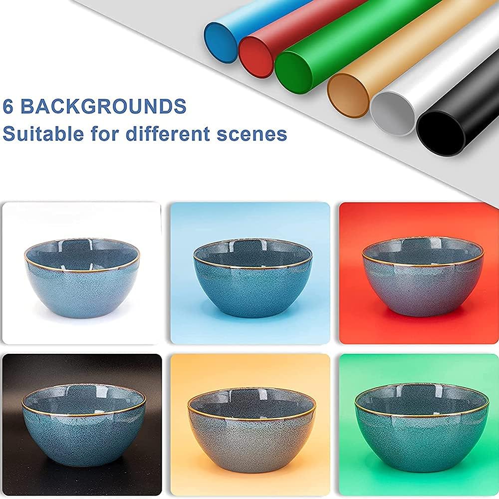 Portable Foldable 32 x 32 Inch Photo Studio Light Box with LED Lights and 3 Color Backdrops P5612
