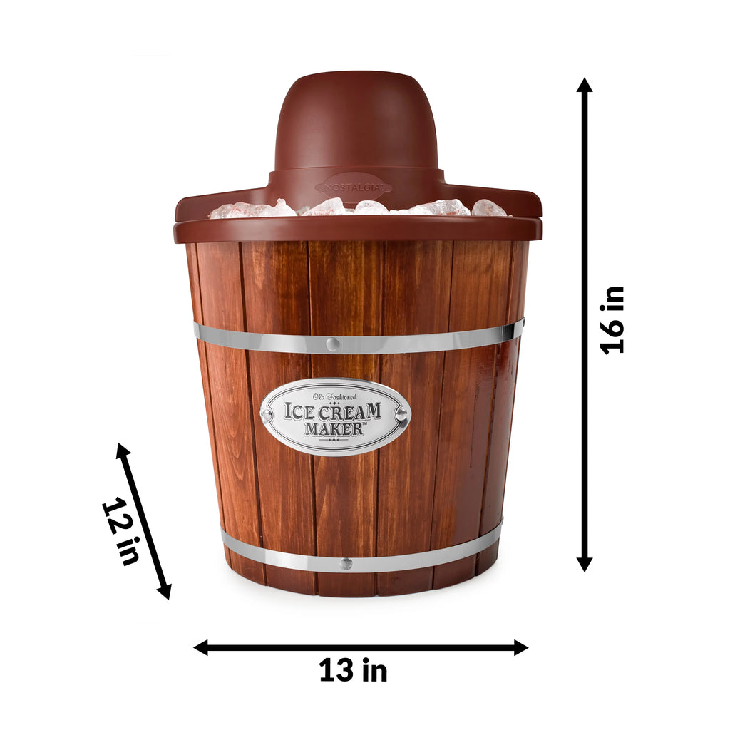 4 Quart Wooden Ice Cream Bucket S7334