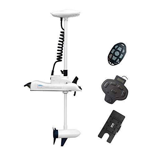 12V 55lbs Bow Mount Electric Trolling Motor White with Foot Control V602509