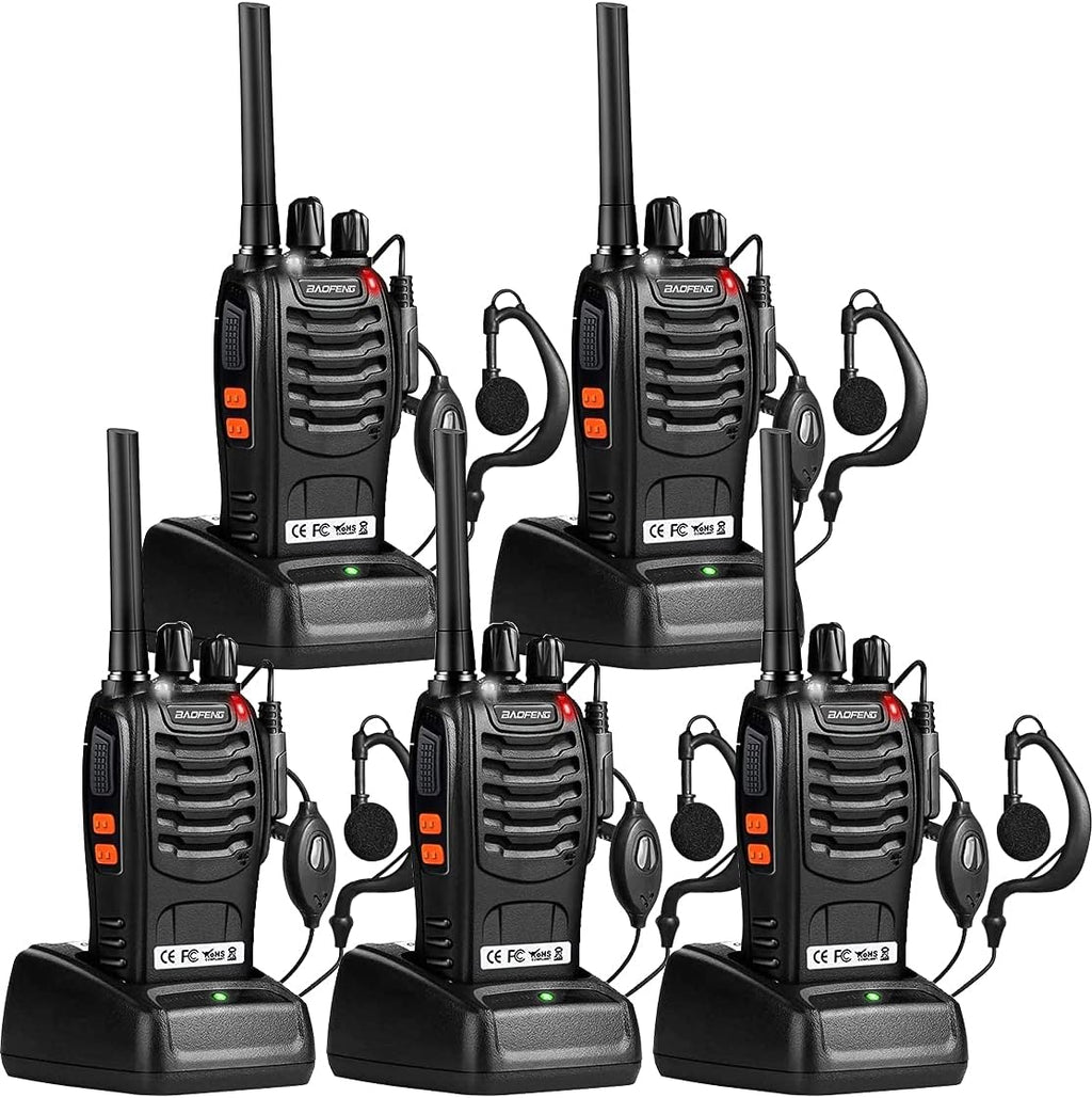 Rechargeable Long Range UHF Two-Way Radios Set 5 Pack W570