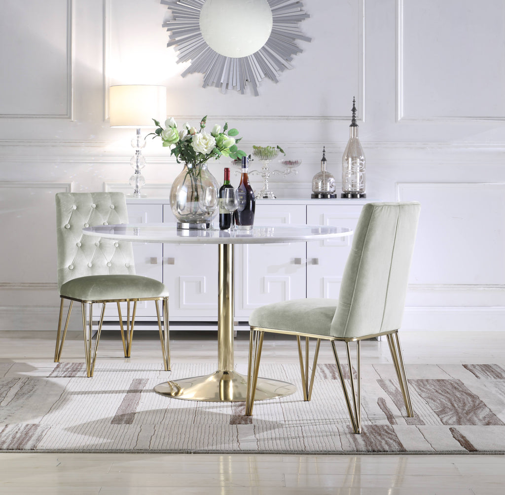 Navy Velvet Tufted Dining Chair Set of 2 G397117