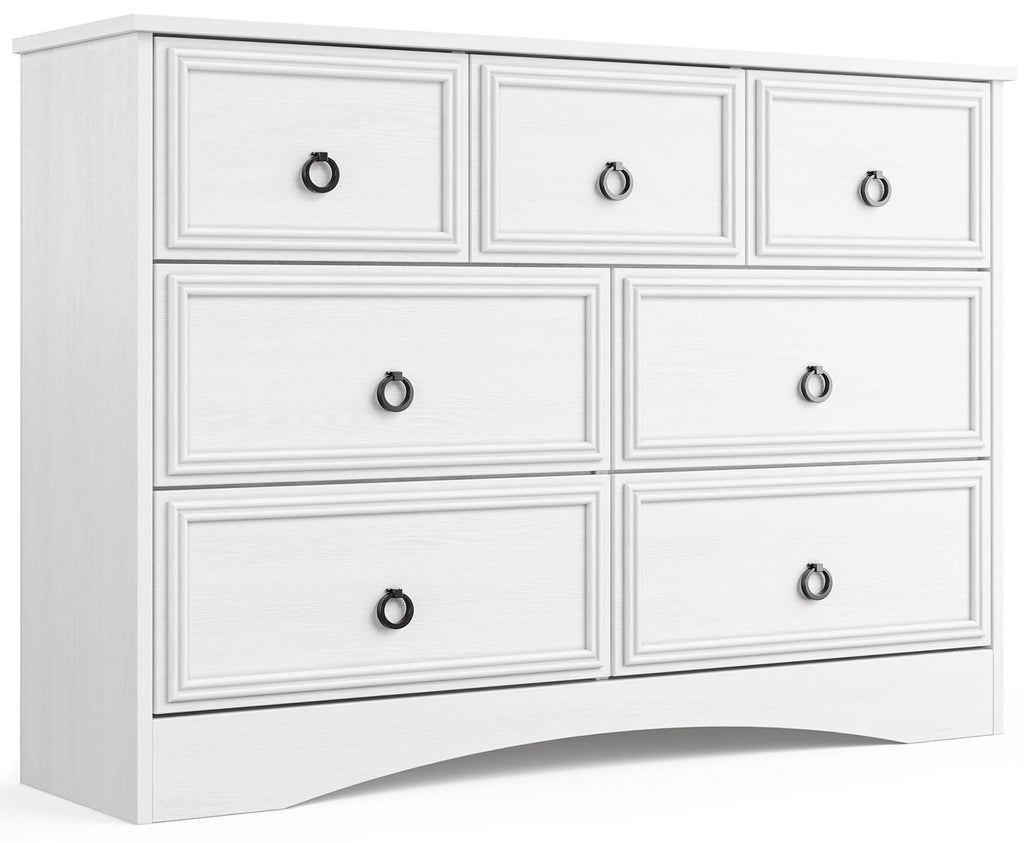 Gray 7 Drawer Wood Dresser V7198