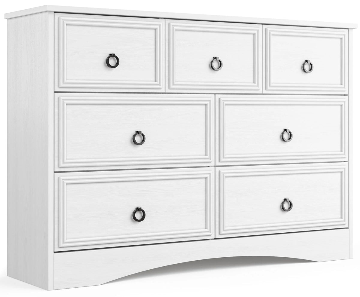 Gray 7 Drawer Wood Dresser V7198