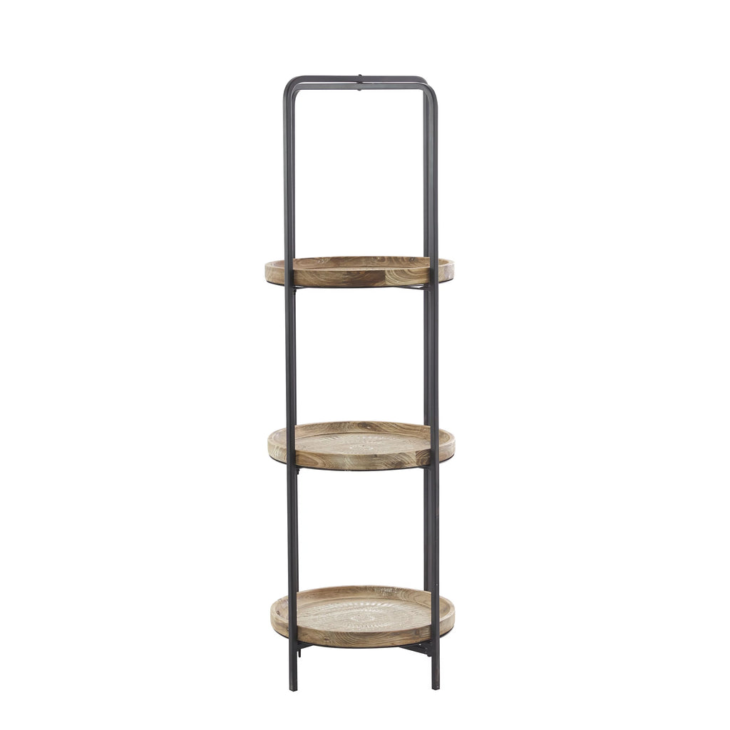 Brown Wood 3-Tier Shelving Unit V514525