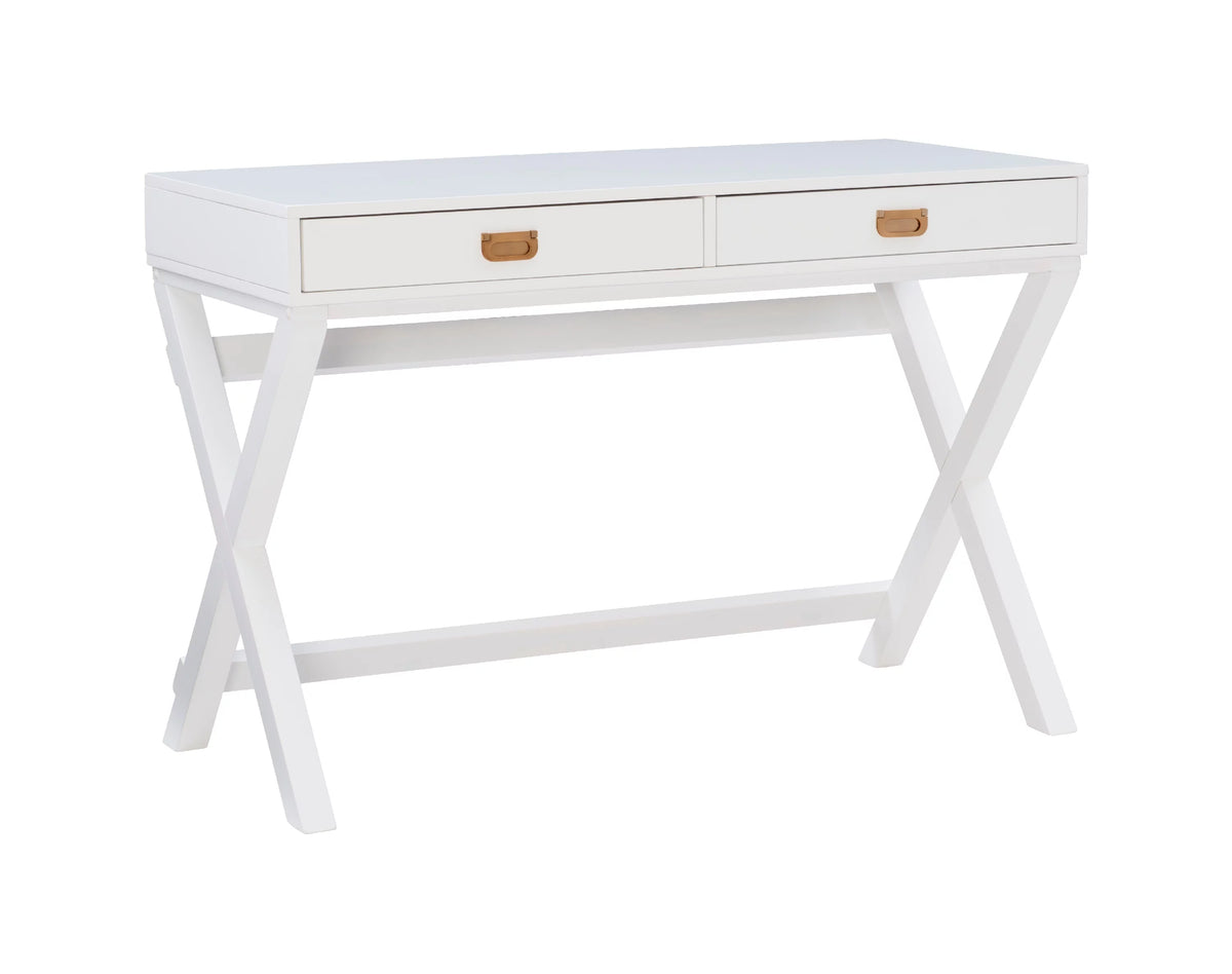2-Drawer White Writing Desk P784210
