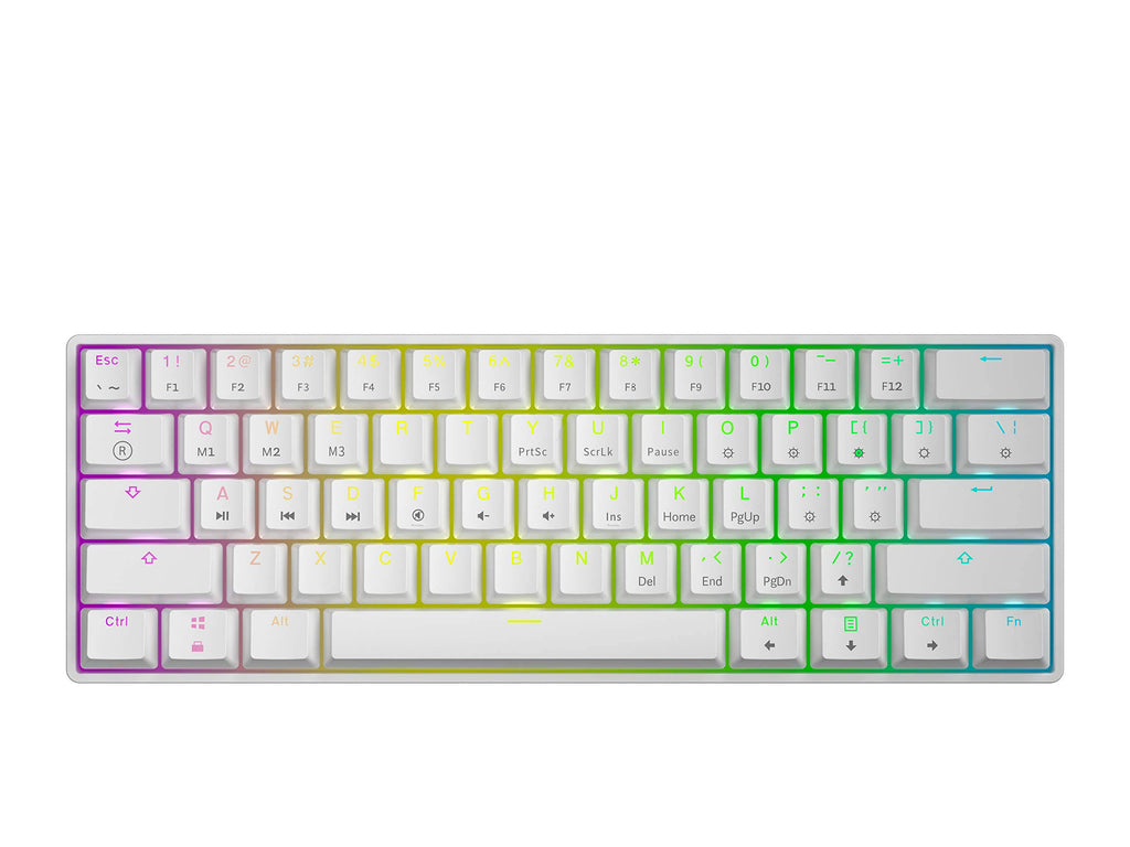 61 Keys Multi Color RGB LED Backlit Wired Mechanical Gaming Keyboard O927061