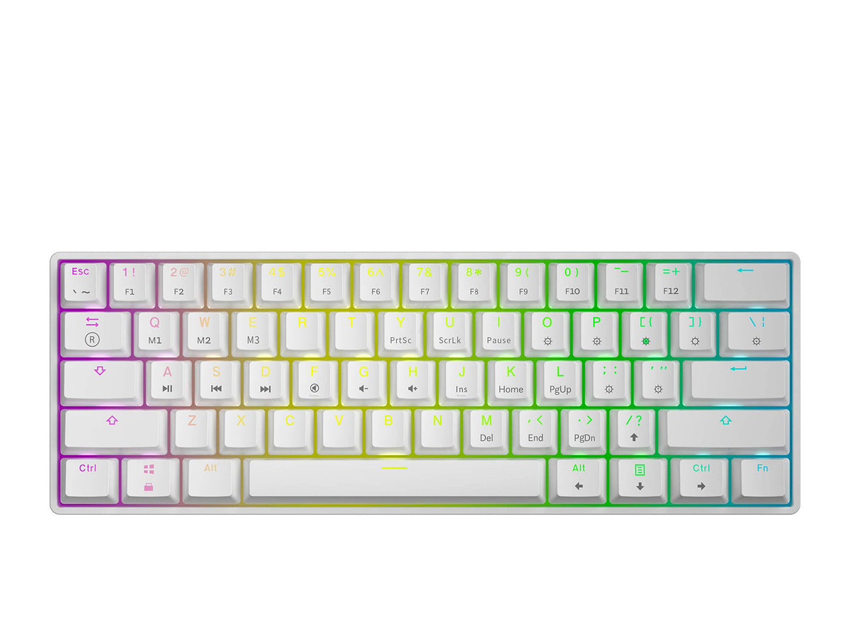 61 Keys Multi Color RGB LED Backlit Wired Mechanical Gaming Keyboard O927061