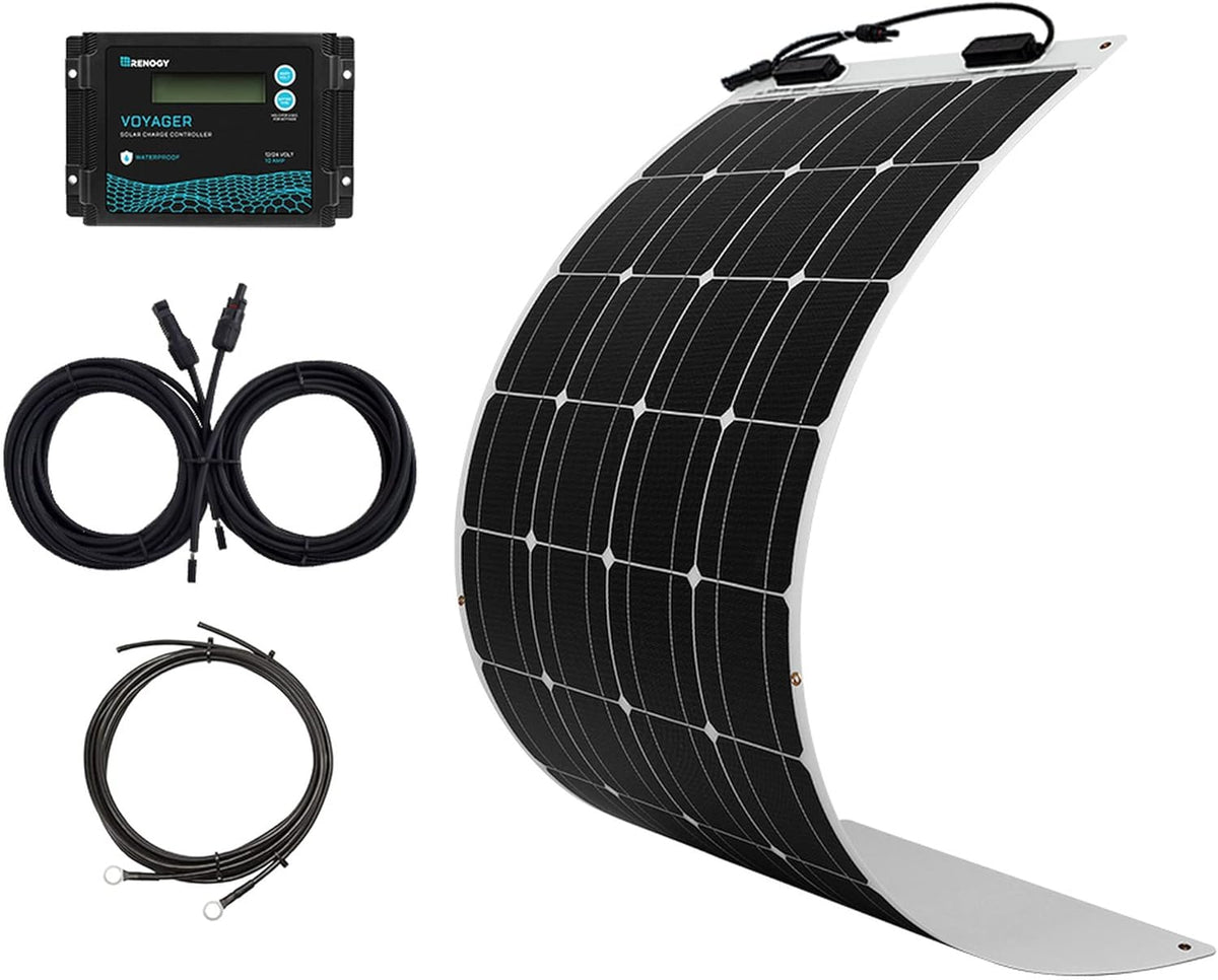 100W 12V Flexible Monocrystalline Solar Panel Kit L566794