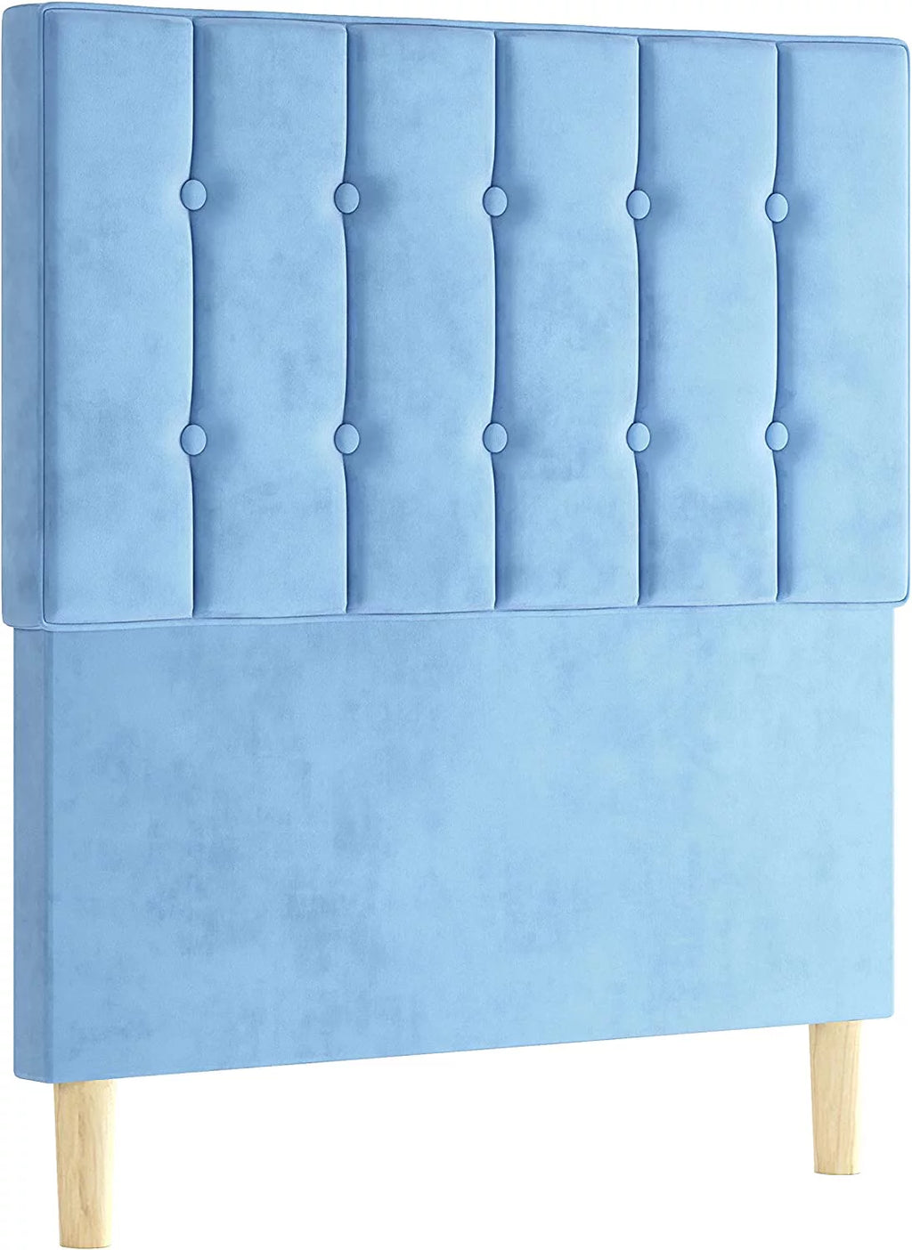 Light Blue Velvet Upholstered Twin Platform Bed Frame T605085