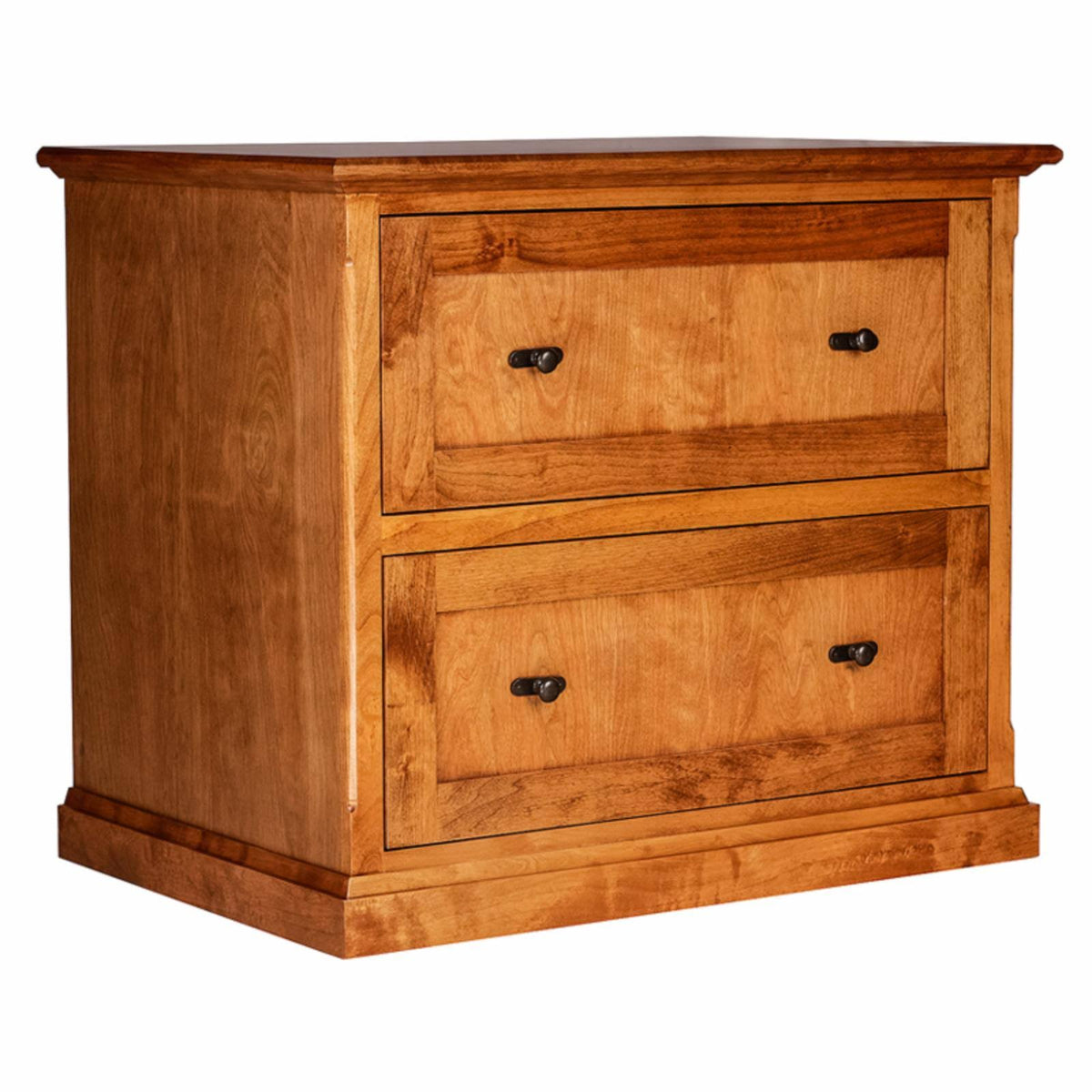 Black Alder Lateral File Cabinet with Black Knobs M68417