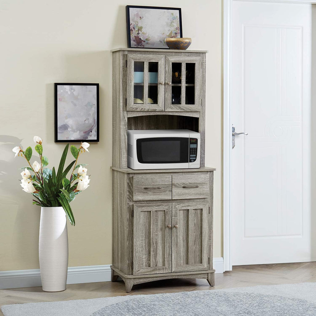 Microwave Storage Stand with Double Door Cabinets T191