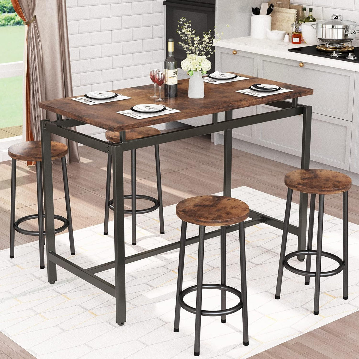 Bar Table and Chairs Set for 4 N40922