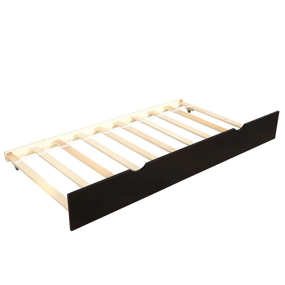 Espresso Twin Size Pine Wood Daybed with Trundle Y920