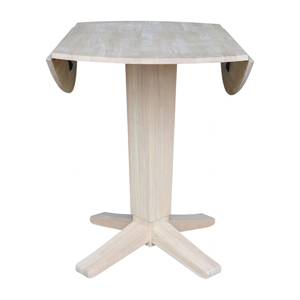 42" Round Solid Wood Drop Leaf Counter Height Dining Table R88029