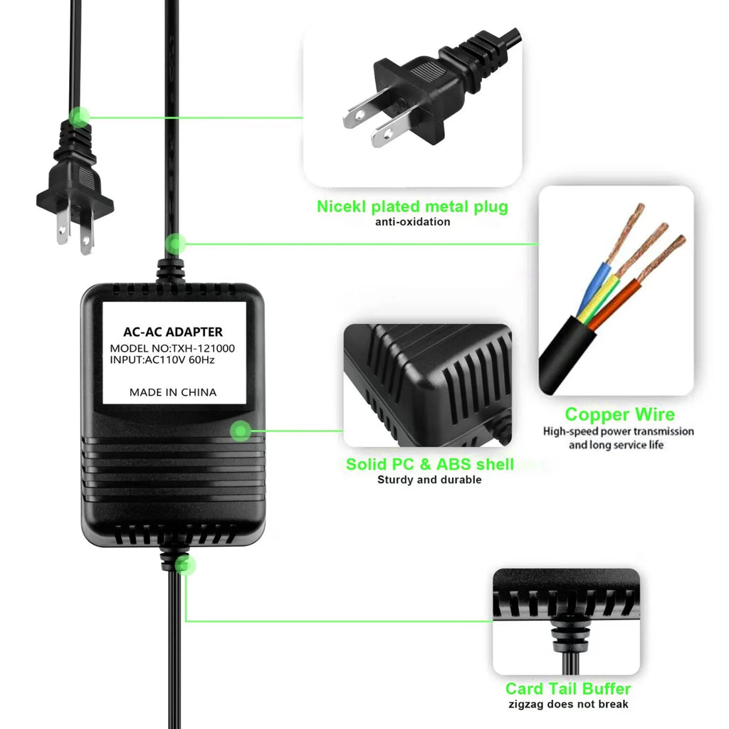 12V AC to AC Adapter Charger Power Supply Cord U849