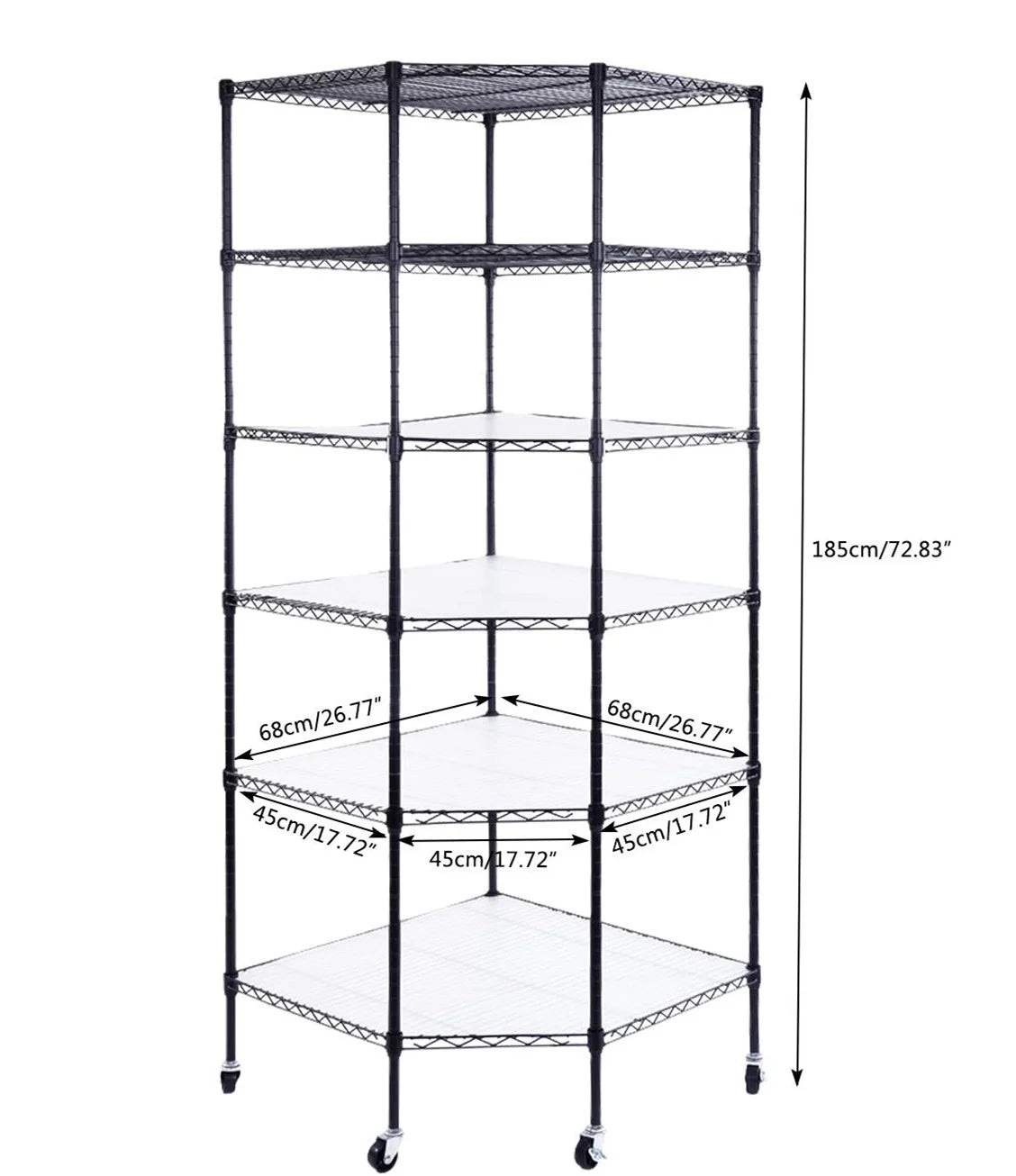6 Tire Heavy Duty Steel Garage Storage Rack with Wheels Q785109